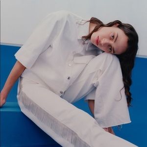Zara White jean with tassel (NEW)